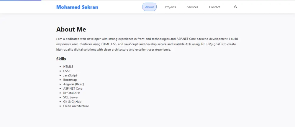 عمل موقع portfolio | سيرة ذاتية