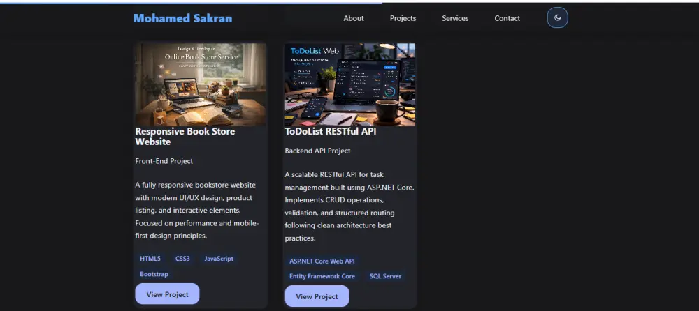عمل موقع portfolio | سيرة ذاتية