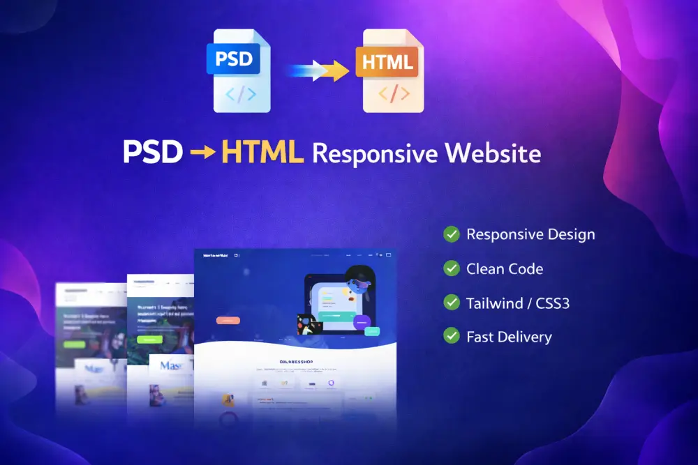 تحويل PSD إلى HTML