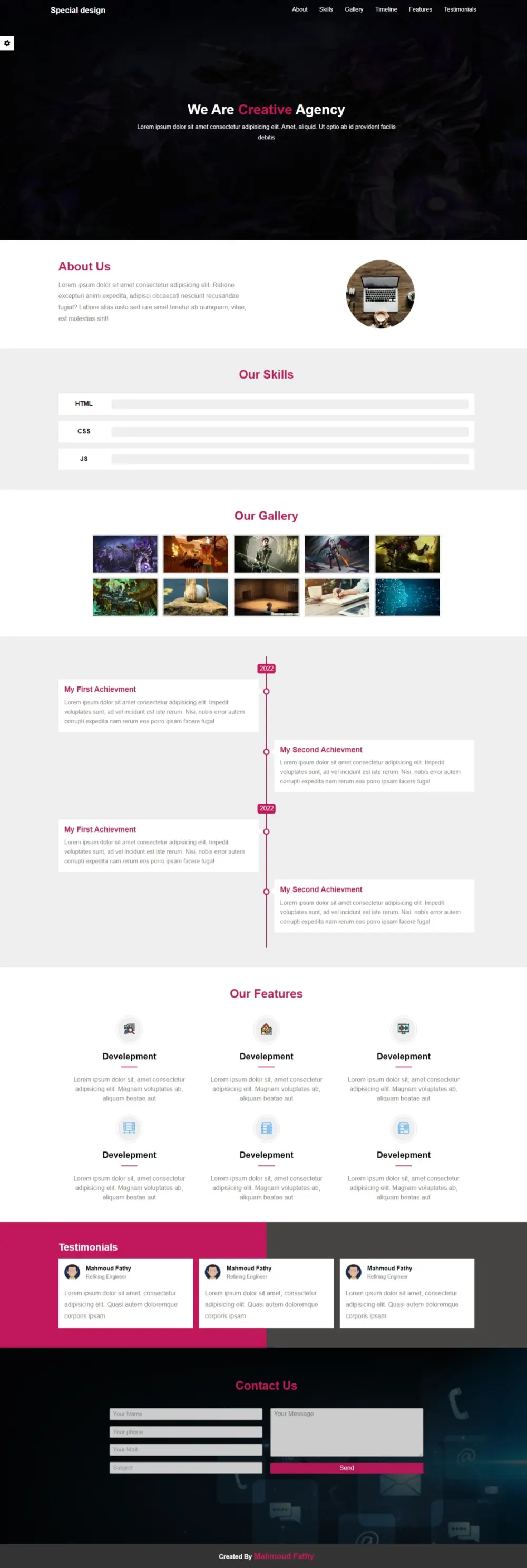 إنشاء مواقع ويب بHTML,CSS,JavaScript,Bootstrap