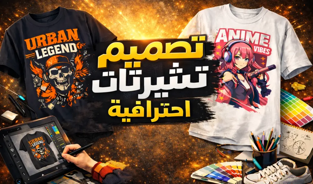 تصميمات تيشيرتات جاهزة للطباعة باحترافية