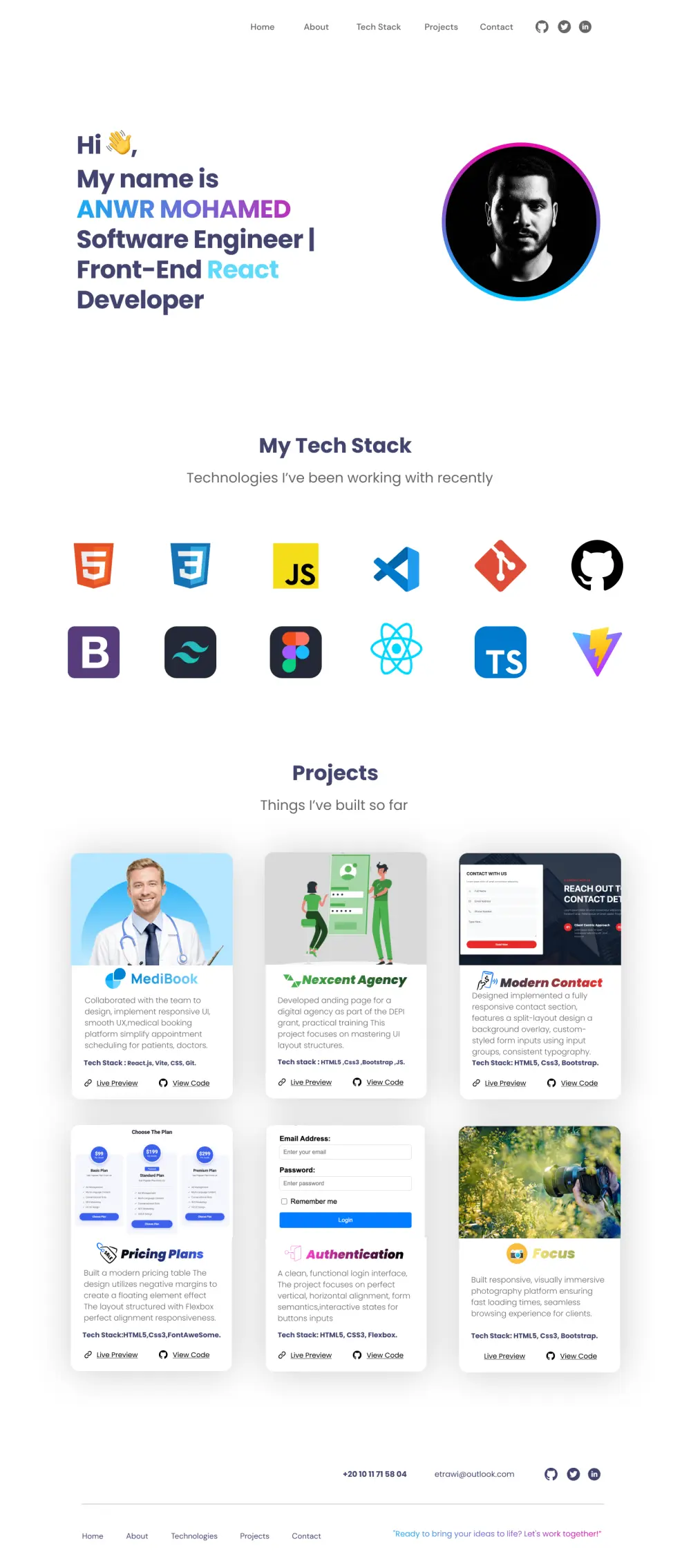 تصميم وبرمجة موقع "معرض أعمال" Portfolio احترافي.