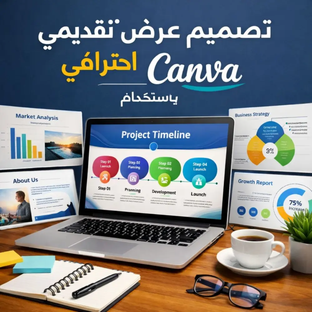 تقديم عرض تقديمي منظم عبر Canva