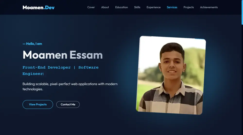 تصميم وبرمجة موقع شخصي (بورتفوليو) احترافي ومتجاوب.