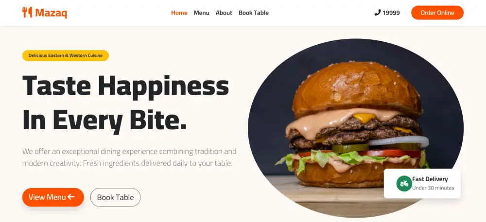 تصميم صفحة هبوط Landing Page احترافية بـ HTML و CSS