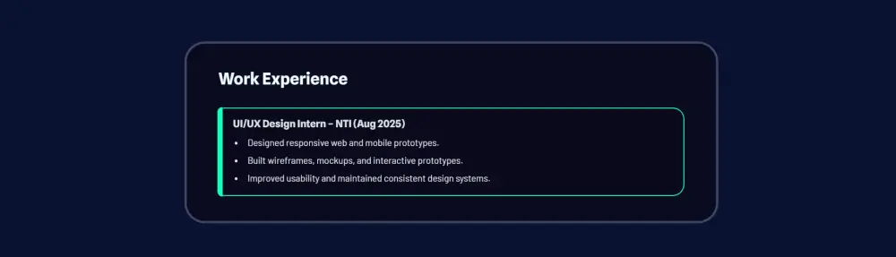 تصميم بورتفوليو شخصي Portfolio