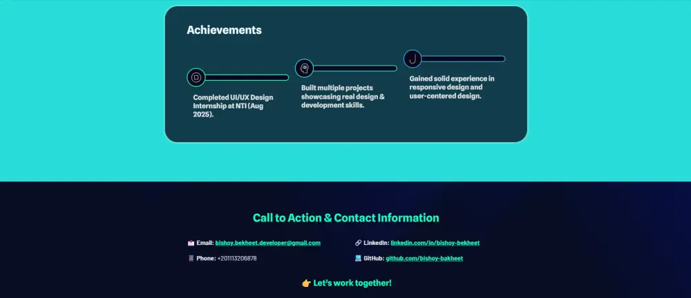 تصميم بورتفوليو شخصي Portfolio