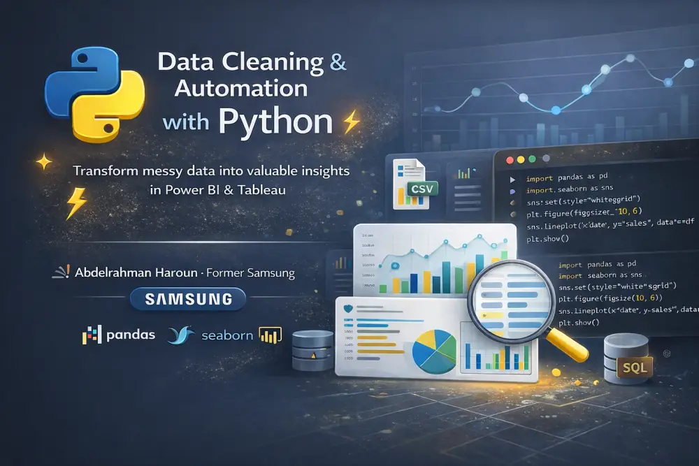 تنظيف ومعالجة البيانات الضخمة باستخدم لغة بايثون (Python Data Cleaning)