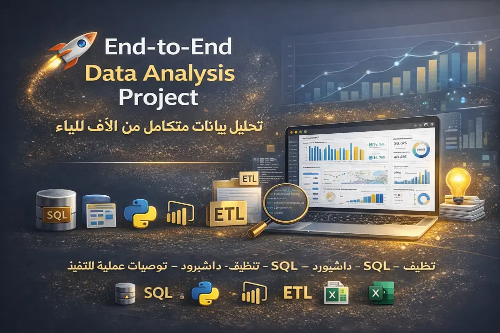 🚀 End-to-End Data Analysis Project تحليل بيانات متكامل من الألف للياء