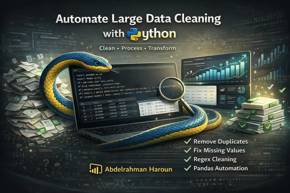 تنظيف ومعالجة البيانات الضخمة باستخدم لغة بايثون (Python Data Cleaning)