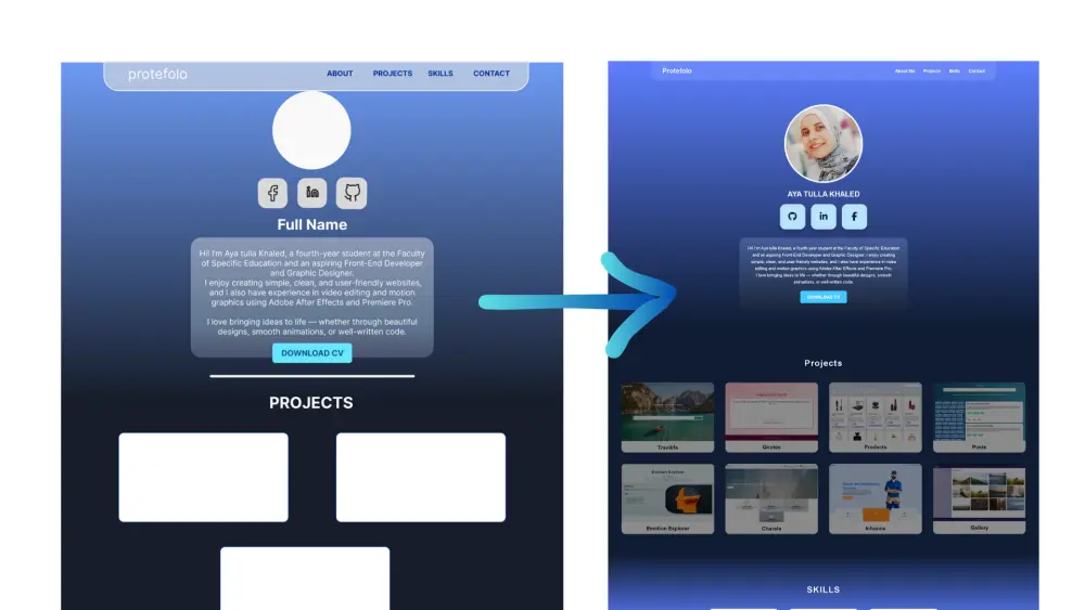 حول تصاميمك الي موقع حقيقي!
