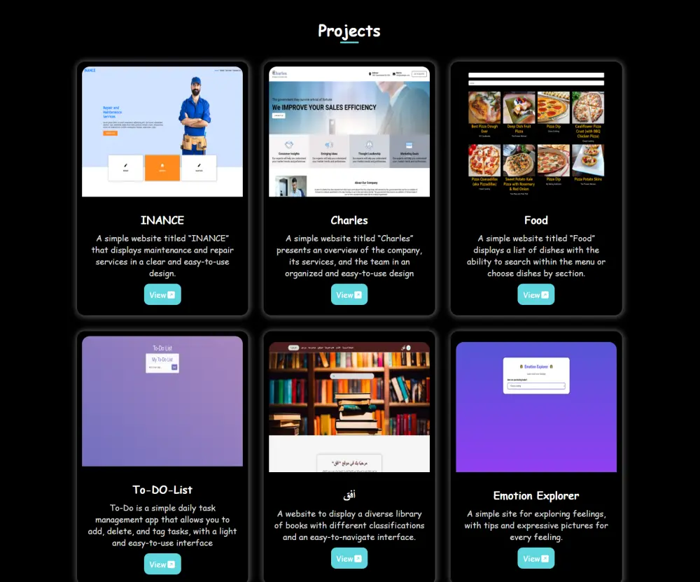 تصميم موقع شخصي Portfolio عصري ومتجاوب مع جميع الشاشات