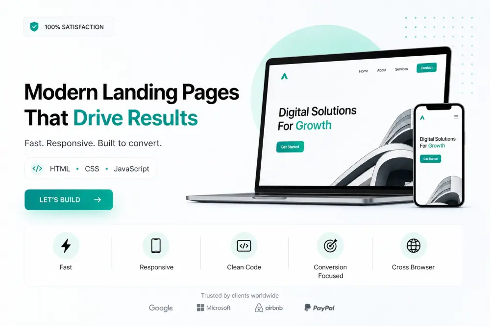 Static Landing Page By HTML,CSS.Javascript