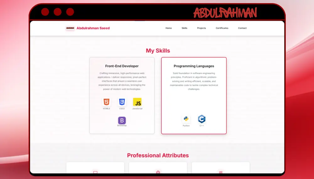 تصميم Portfolio احترافي يعكس هويتك الرقمية