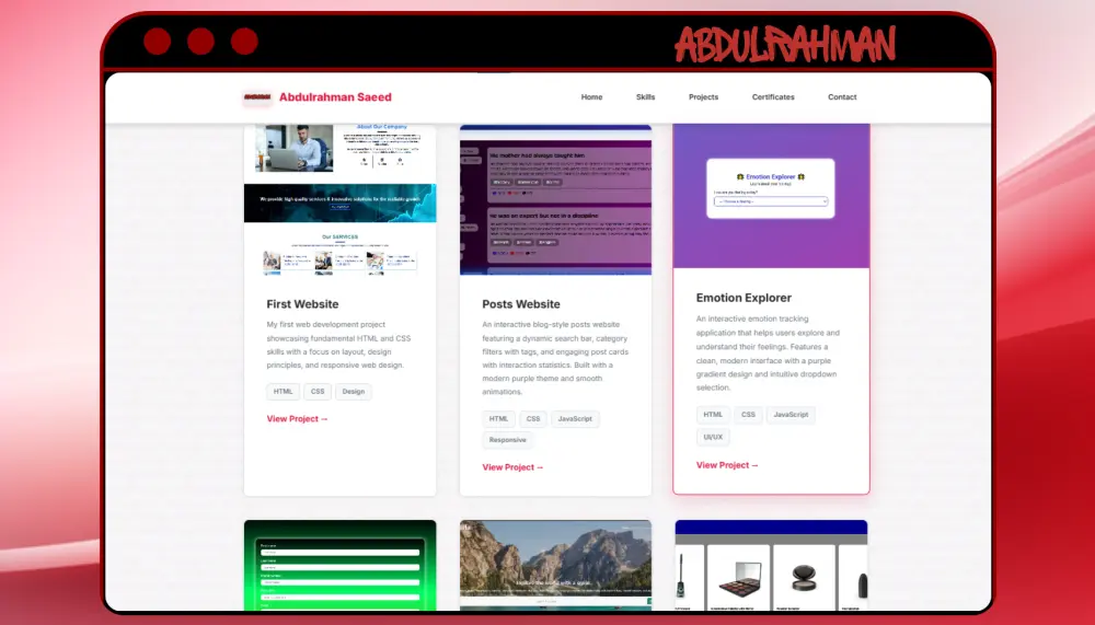 تصميم Portfolio احترافي يعكس هويتك الرقمية