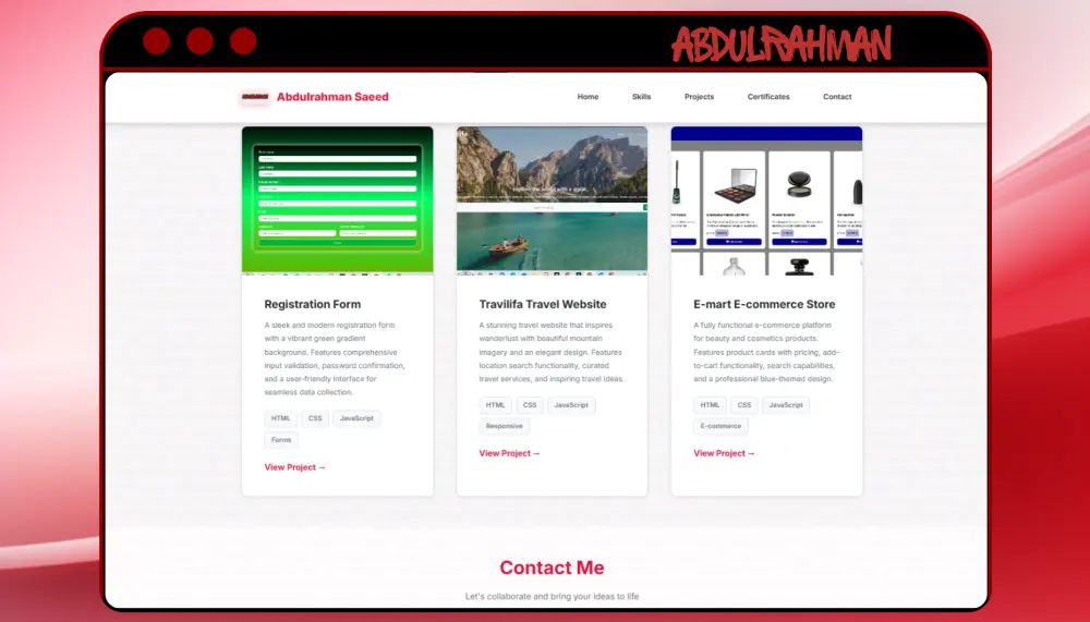 تصميم Portfolio احترافي يعكس هويتك الرقمية