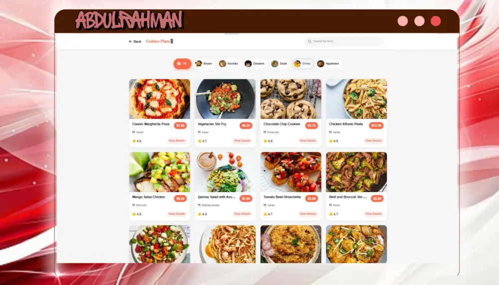 تصميم او تطوير  موقع مطعم إلكتروني احترافي يعرض المنيو  ويجذب العملاء