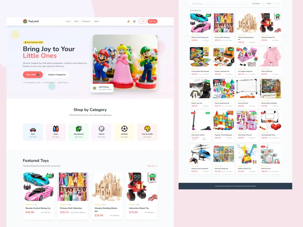 تصميم صفحة هبوط احترافية ومتجاوبة وسريعة تناسب مشروعك