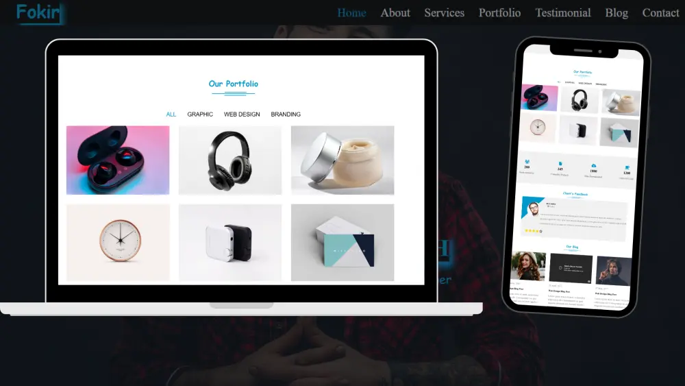 برمجة صفحة هبوط (Landing Page) احترافية ومتجاوبة