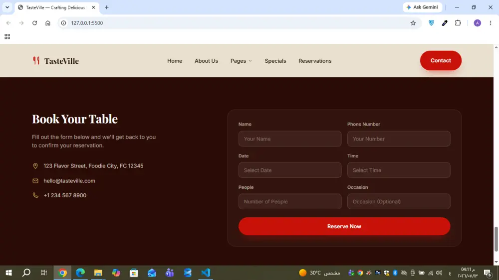 تصميم وبرمجة صفحة هبوط (Landing Page) عصرية ومتجاوبة