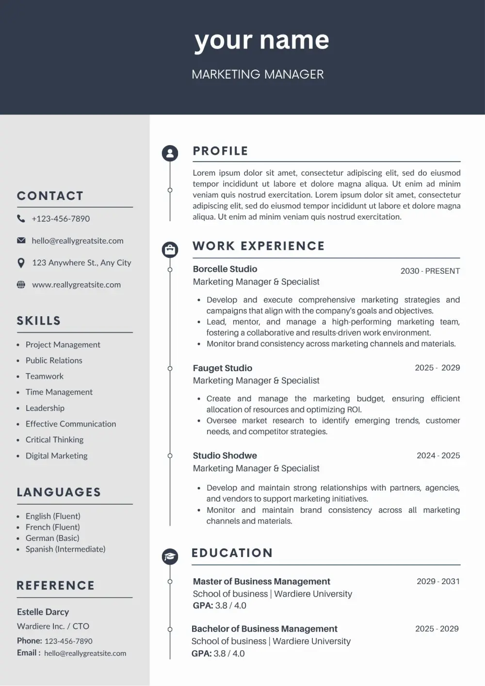 عمل السيره الذاتيه بالطريقه الاوروبيه CV