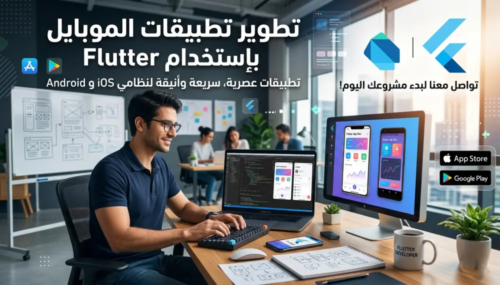 تحويل تصميمات Figma وAdobe XD إلى تطبيق Flutter احترافي