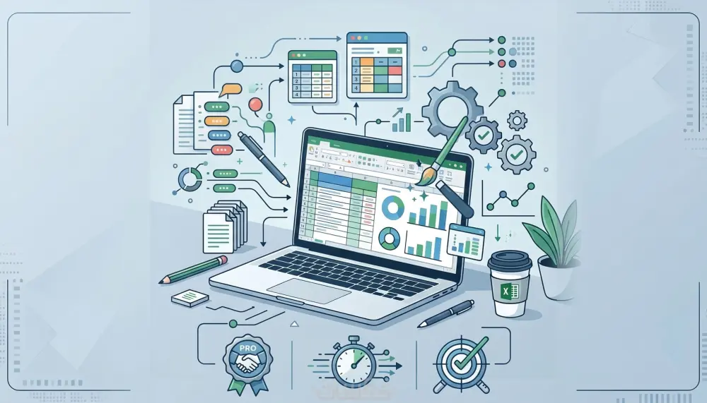 تنسيق وتنظيف البيانات على ملفات Excel باحترافية ودقة محاسبية