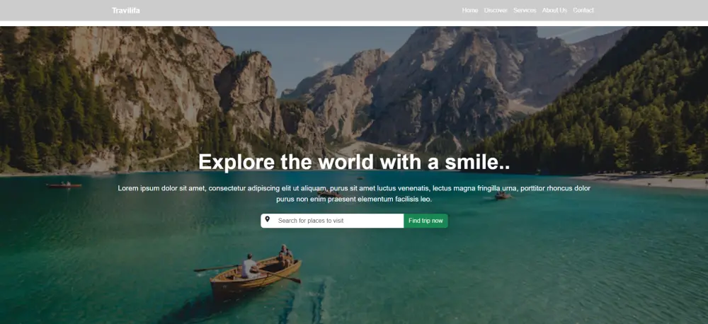 برمجة وتصميم موقع سياحي احترافي (Landing Page) متجاوب بالكامل