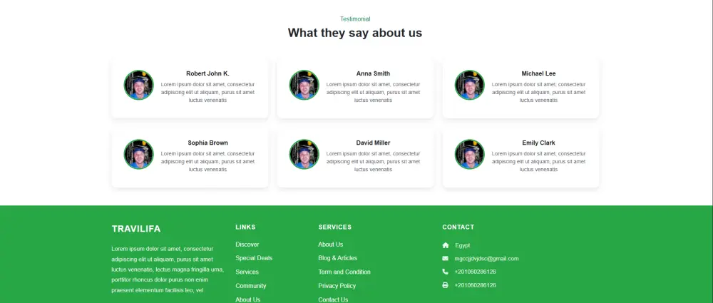 برمجة وتصميم موقع سياحي احترافي (Landing Page) متجاوب بالكامل
