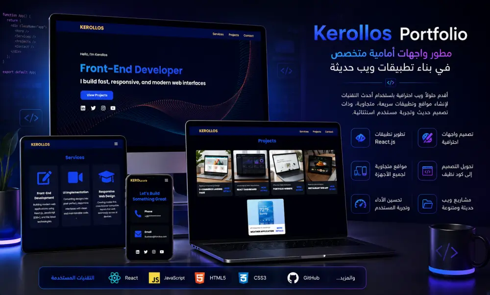 أقدّم خدمة تصميم وتنفيذ واجهات ويب احترافية باستخدام HTML وCSS