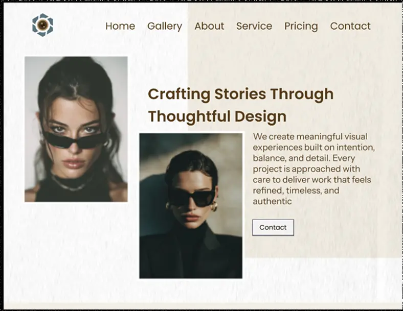 تصميم موقع بورتفوليو احترافي