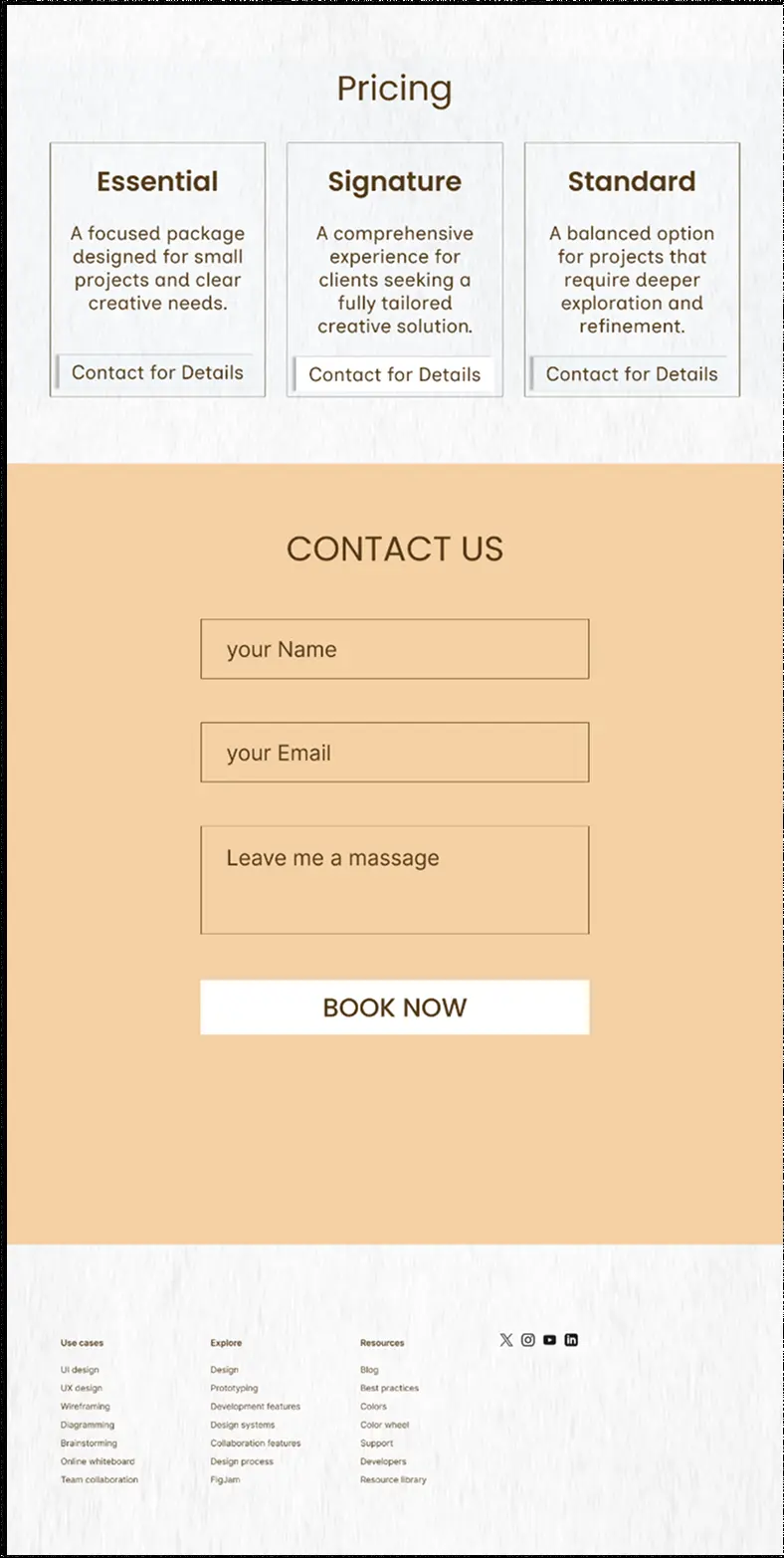 تصميم موقع بورتفوليو احترافي
