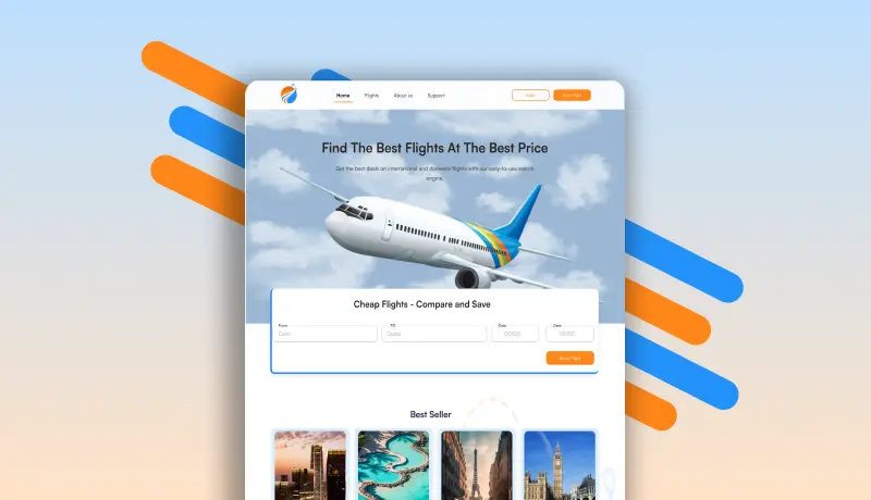 تصميم واجهة موقع ويب احترافية UI/UX