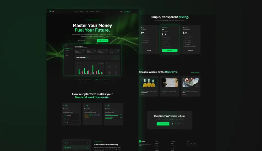 تصميم Landing Page صفحة هبوط أو واجهة موقع احترافية