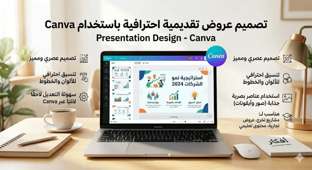 تصميم عرض تقديمي احترافي باستخدام Canva