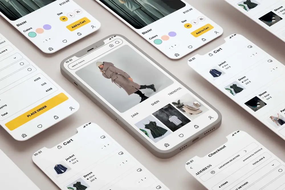 تصميم شاشة موبايل واحدة لتطبيق حسب اختيارك