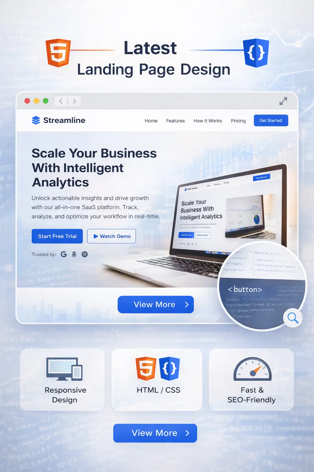 تصميم صفحات هبوط Landing Page بشكل جذاب