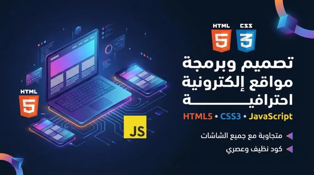 تصميم وبرمجة موقع إلكتروني HTML5, Css5 , JavaScript