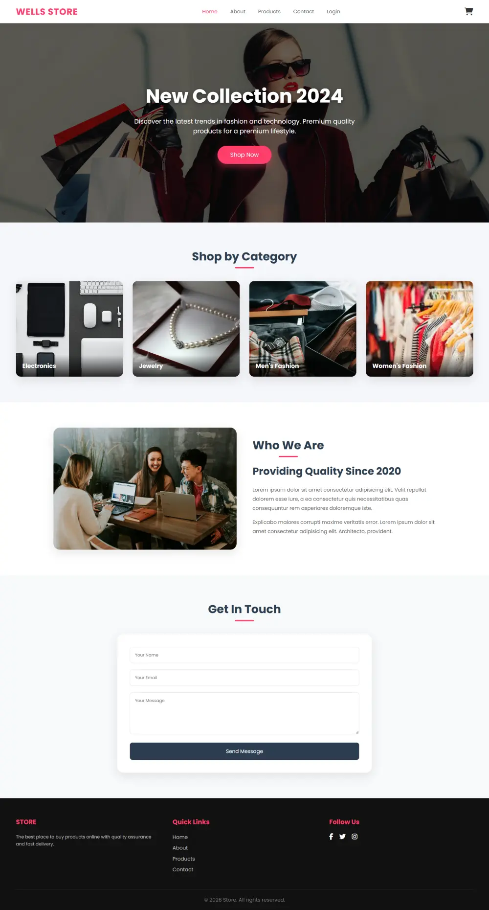 تصميم وبرمجة موقع إلكتروني HTML5, Css5 , JavaScript