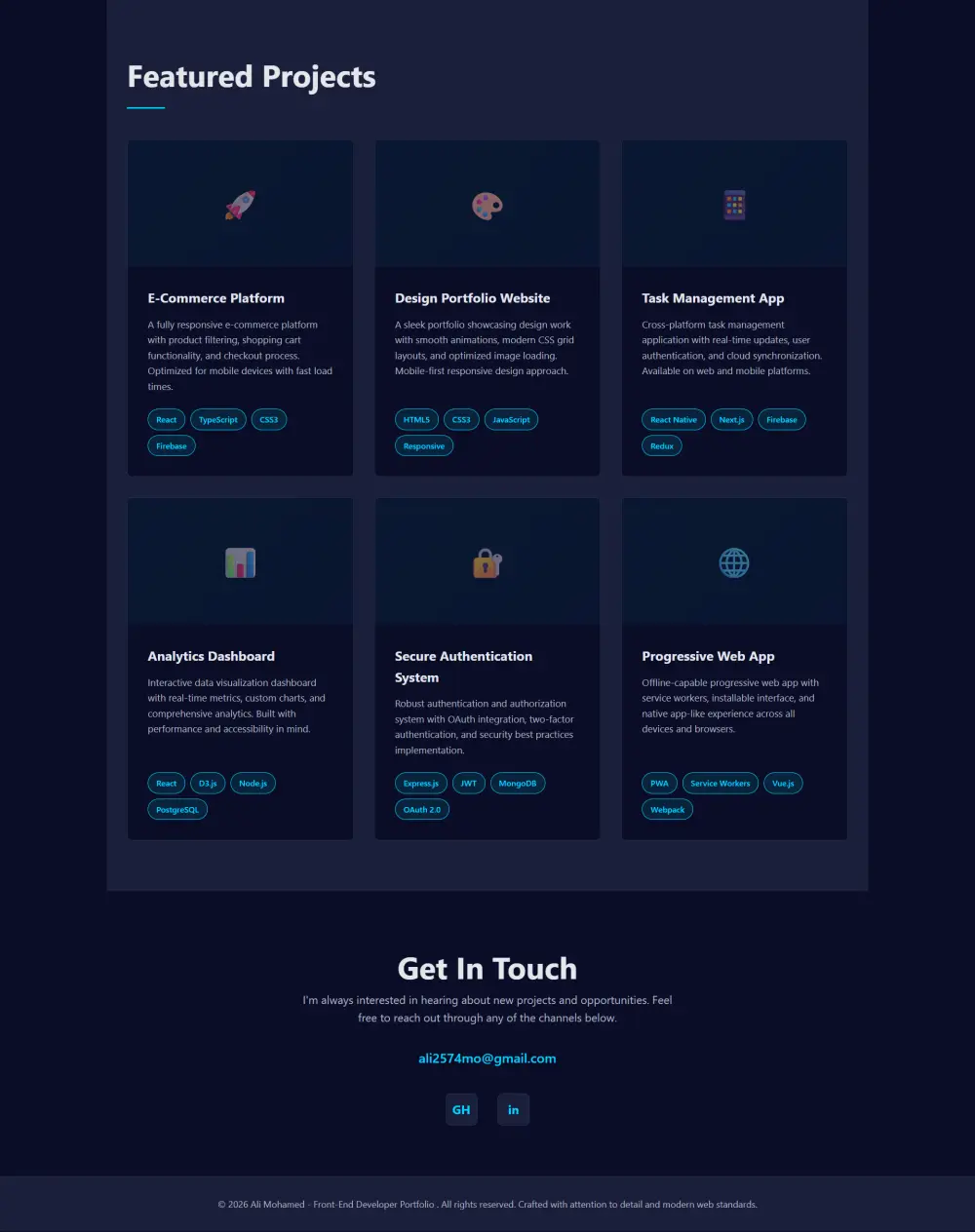 تصميم portfolio احترافي وشكل عصري