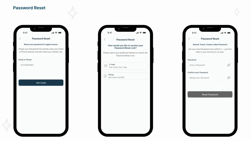 تصميم UI/UX لتطبيق موبايل