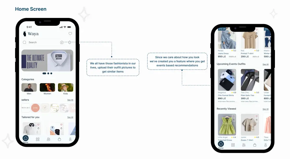 تصميم UI/UX لتطبيق موبايل