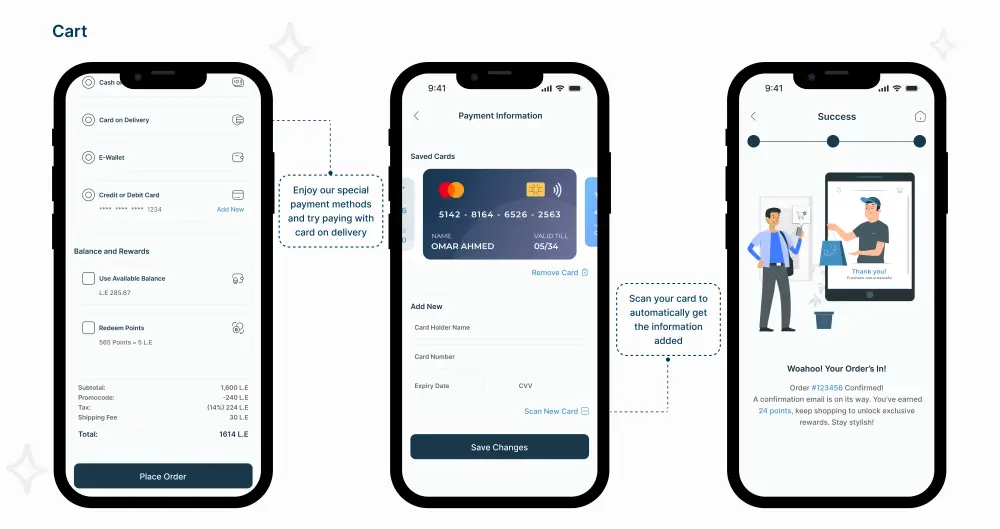 تصميم UI/UX لتطبيق موبايل