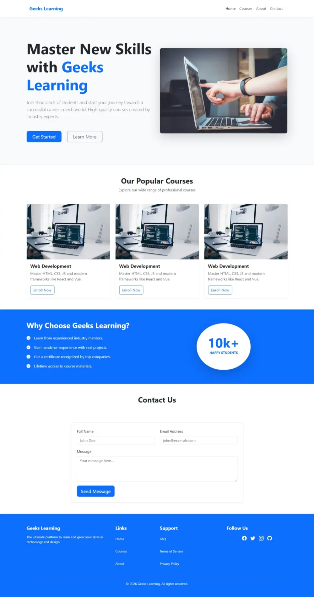 انشاء صفحة هبوط احترافية