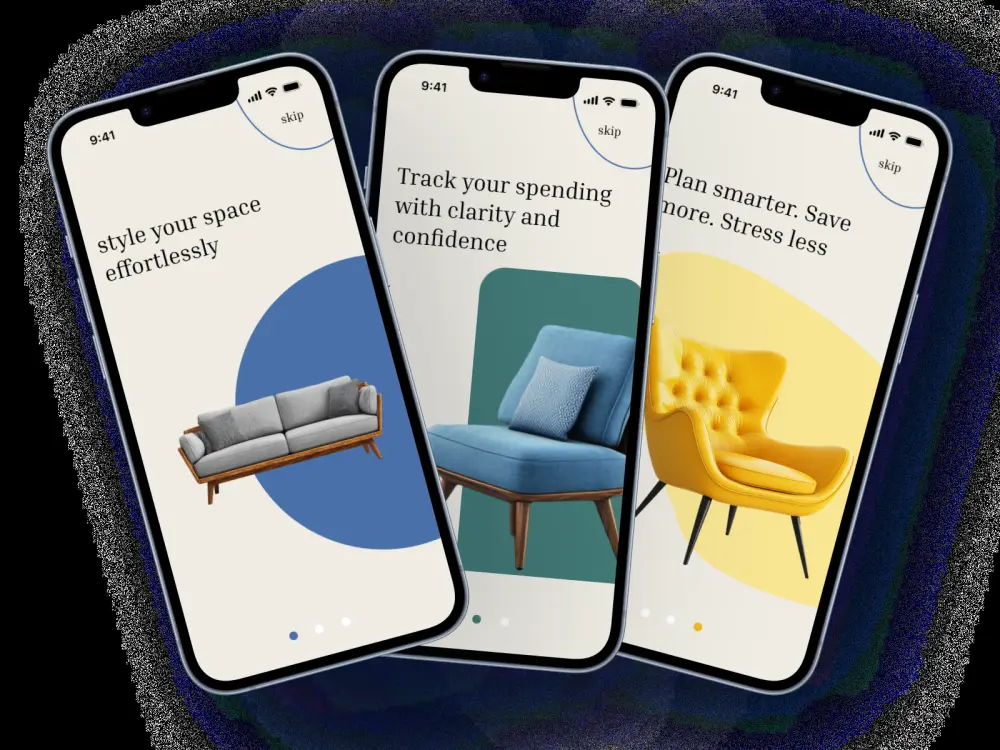 تصميم  وجهات مستخدم للموبيل