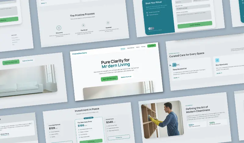تصميم مواقع ويب احترافية (UI/UX) بشكل عصري وجذاب