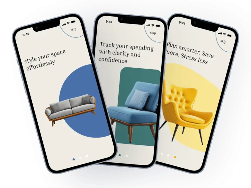 تصميم  وجهات مستخدم للموبيل