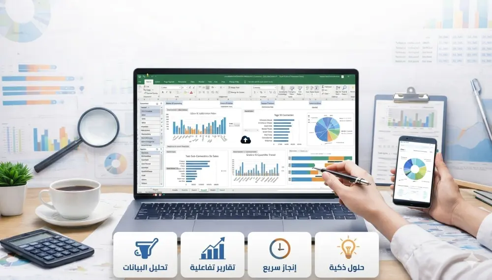 تحليل بيانات باستخدام Excel و انشاء Dashboard تفاعلي