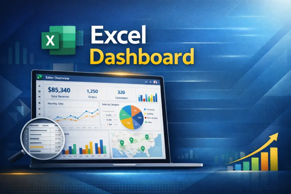 تحليل بيانات باستخدام Excel + إنشاء Dashboard احترافي وتفاعلي