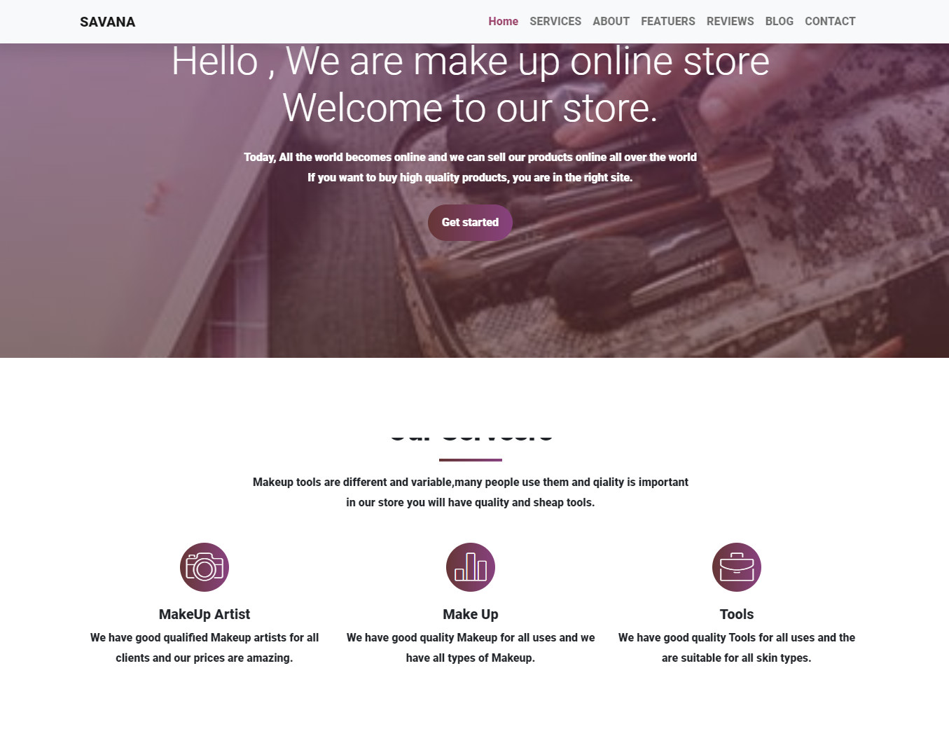 انشاء موقع الكتروني من صفحة واحدة مكون من عدة اجزاء و صفحة هبوط landing page